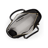 Tumi Voyageur Valetta large tote bag in black with top handles and spacious interior, stylish and functional for everyday use.