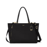 Tumi Voyageur Valetta large tote bag in durable fabric with top handles and spacious interior, perfect for everyday use.