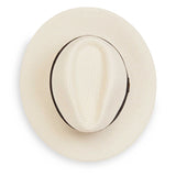 Beige Palm Beach UPF 50+ fedora packable hat by Wallaroo Hat Company, stylish sun protection accessory.