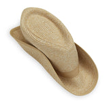 Beige Gabi UPF 50+ packable hat by Wallaroo Hat Company with wide brim and breathable fabric for sun protection.