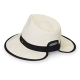 Beige Wallaroo Gabi UPF 50+ packable hat with wide brim, sun protection, and stylish design by Wallaroo Hat Company