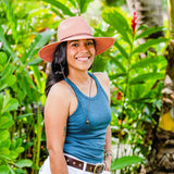 Wallaroo Hat Company Sanibel UPF 50+ packable sun hat in camel, lightweight and foldable for sun protection