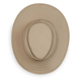 Khaki Summit UPF 50+ bucket hat by Wallaroo Hat Company with wide brim and adjustable M/L size, outdoor sun protection.