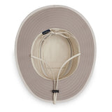 Khaki Summit UPF 50+ bucket hat by Wallaroo Hat Company with wide brim and adjustable M-L size for sun protection.