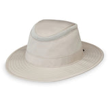 Khaki Summit UPF 50+ bucket hat by Wallaroo Hat Company, lightweight sun protection with wide brim and adjustable fit.