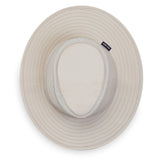 Khaki Summit UPF 50+ bucket hat by Wallaroo Hat Company, with wide brim and adjustable M-L size strap.
