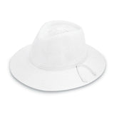 Wallaroo Hat Company Victoria Fedora in mixed beige, UPF 50+ sun protection, stylish women's fedora hat with wide brim.