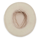Beige Victoria fedora hat by Wallaroo Hat Company with UPF 50+ sun protection, stylish wide brim and classic fedora design