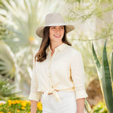 Mixed beige Victoria Fedora hat by Wallaroo Hat Company with UPF 50+ sun protection, stylish wide brim and classic design.
