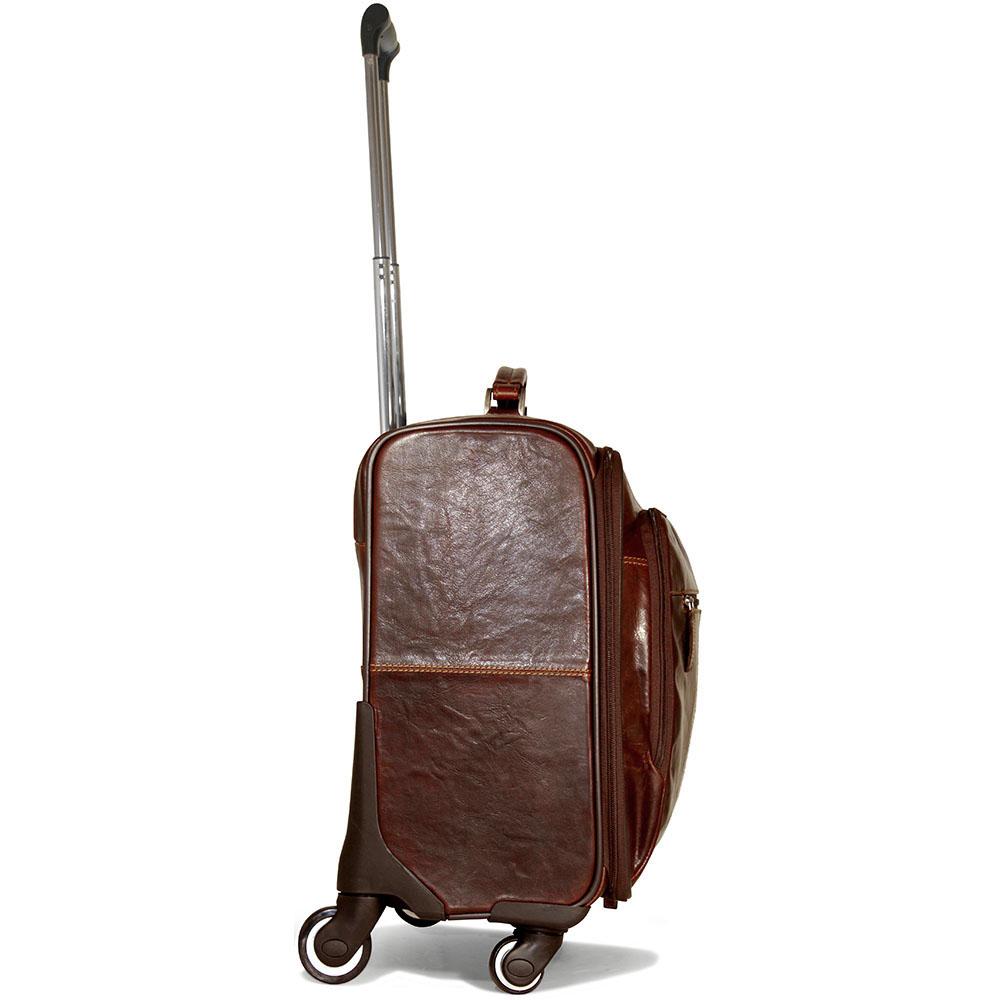 Jack Georges Brown Voyager Collection Wheeled Duffel Bag