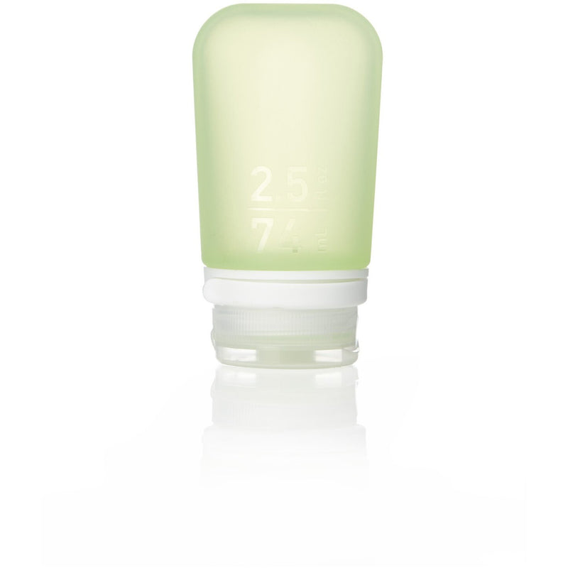 Humangear GoToob+ silicone travel bottles in assorted colors, reusable accessories for toiletries and liquids.