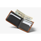 Bellroy Hide & Seek Wallet Lo in caramel leather showing slim design with card slots and sleek finish.