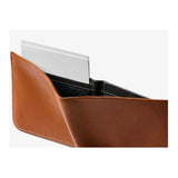 Bellroy Hide & Seek Wallet Lo in caramel leather, slim design with multiple card slots and a minimalist style.