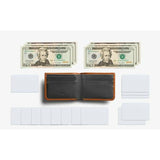 Bellroy Hide & Seek Wallet Lo, slim leather wallet with multiple card slots and cash compartment, in classic brown leather.