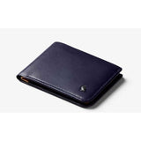 Bellroy Hide & Seek Wallet Lo in caramel leather, showcasing its slim design and multiple card slots.