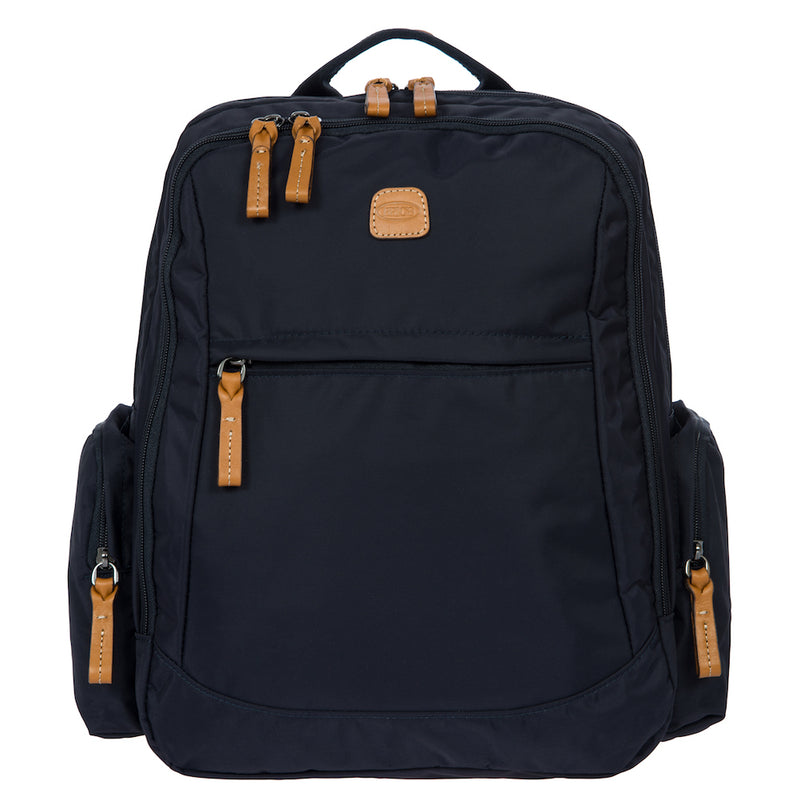 Bric's X-Collection Nomad backpack in durable fabric with multiple compartments and adjustable straps.
