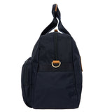 Bric's X-Collection holdall boarding tote bag with multiple pockets, black fabric, and sleek design for travel and carry-on use.