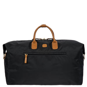 Bric's X-Collection 22-inch Deluxe Duffle Bag in durable fabric with leather accents and top handles.