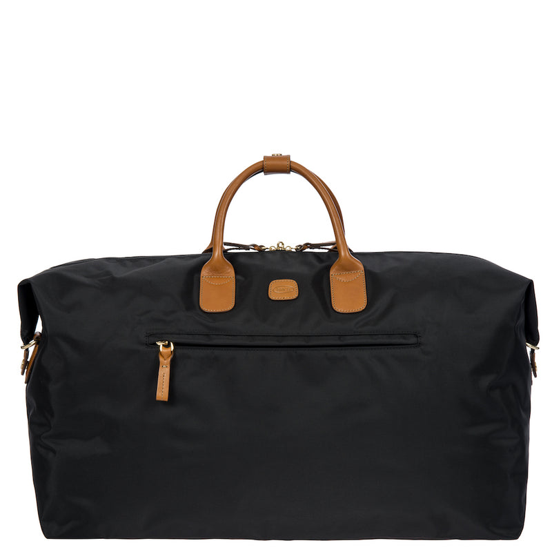 Bric's X-Collection 22-inch Deluxe Duffle Bag in durable fabric with leather accents and top handles.