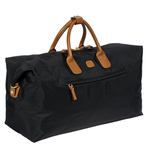 Bric's X-Collection 22-inch Deluxe Duffle bag in durable fabric with leather accents and a sturdy handle.
