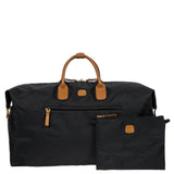 Bric's X-Collection 22-inch Deluxe Duffle Bag in durable fabric with leather accents and a top handle for travel.