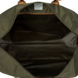Bric's X-Collection 22-inch Deluxe Duffle bag in durable fabric with leather accents and top handles.