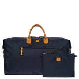 Bric's X-Collection 22-inch Deluxe Duffle Bag with leather handles and spacious main compartment, stylish travel accessory.