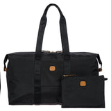 Bric's X-Collection 22-inch folding duffle bag in durable fabric with handles and zipper closure.