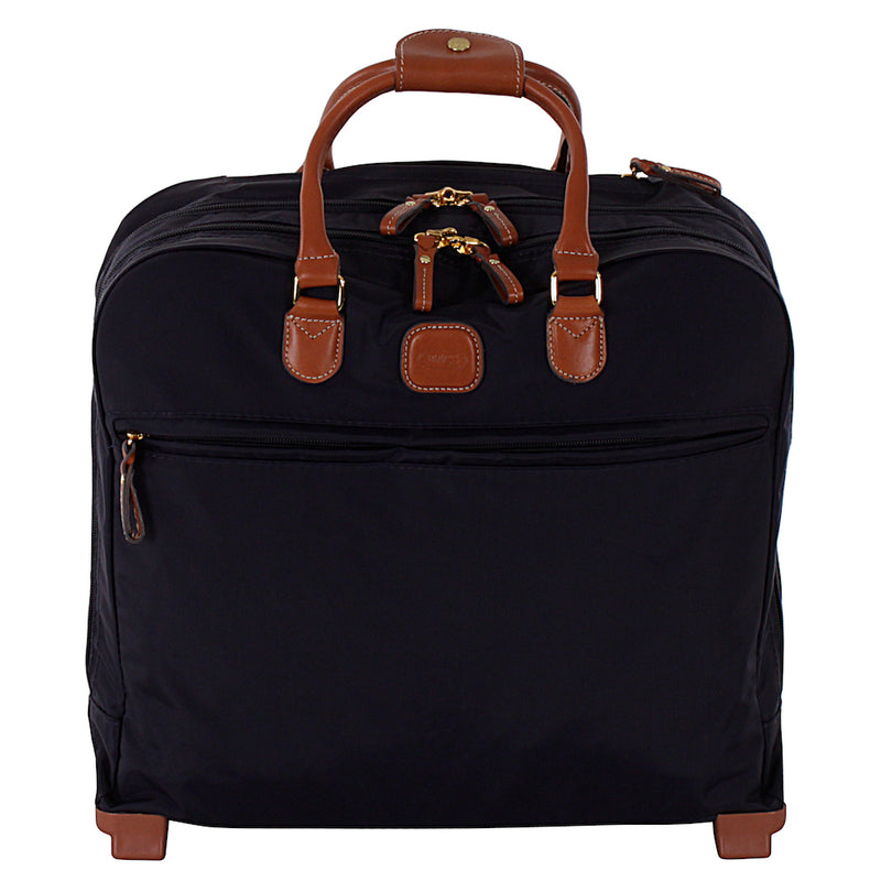 Bric's X-Collection Pilot Case bag with top handle and zip closure, made of durable fabric with sleek design and branding details.