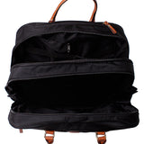 Bric's X-Collection Pilot Case bag with handle and zippered compartments, stylish black travel luggage for business trips