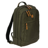 Bric's Metro backpack in black with multiple compartments, adjustable straps, and logo detail, designed for everyday use.