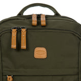 Bric's Metro Backpack, stylish navy bag with multiple compartments and padded shoulder straps for comfortable carrying.