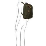 Bric's Metro backpack in black with multiple compartments and adjustable straps, designed for everyday use and travel.