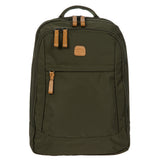 Bric's Metro backpack in black with multiple compartments and adjustable straps, designed for stylish everyday use.
