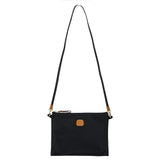 Bric's X-Collection 18-inch folding duffle bag in sleek black with sturdy handles and compact design for travel.