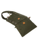 Bric's X-Collection 18-inch folding duffle bag with durable fabric and handles, shown from a front angle.