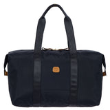 Bric's X-Collection 18-inch folding duffle bag in durable fabric with handles and zipper closure, stylish travel accessory