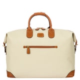 Bric's Firenze 18-inch cargo duffel bag with sturdy handles and spacious main compartment, made of durable fabric in a sleek design.