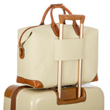 Bric's Firenze 18-inch cargo duffel bag in durable fabric with leather accents and a spacious interior for travel.