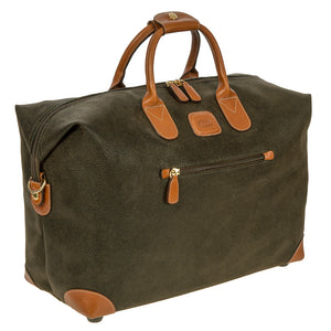 Bric's Life 18-inch cargo duffel bag in durable fabric with sturdy handles and zipper closure, designed for travel and storage.