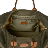 Bric's Life 18-inch cargo duffel bag in durable fabric with top handles and zipper closure, designed for travel and storage.
