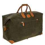 Bric's Life 22-inch cargo duffel bag with durable fabric and multiple zipper compartments, designed for travel and storage.