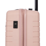 Bric's B|Y Ulisse 21-inch expandable spinner luggage with hard shell and four wheels, black color, front view.