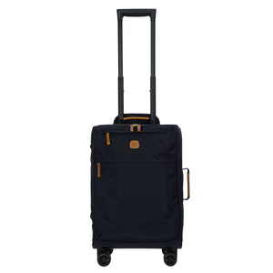 Bric's X-Collection 21-inch carry-on spinner luggage with four wheels and a sleek, durable design for travel.