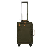 Bric's X-Collection 21-inch carry-on spinner luggage with four wheels and a sleek, durable design for travel.