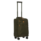 Bric's X-Collection 21-inch spinner carry-on luggage with four wheels and durable hard shell in a sleek design.