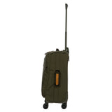 Bric's X-Collection 21-inch carry-on spinner luggage with four wheels and a sleek black exterior.