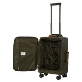 Bric's X-Collection 21-inch carry-on spinner luggage with durable hard shell and four smooth-rolling wheels.
