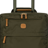 Bric's X-Collection 21-inch carry-on spinner luggage with hard shell, four wheels, and retractable handle for easy travel.