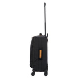 Bric's X-Collection 21-inch carry-on spinner luggage with four wheels and a sleek, durable hard shell in black.